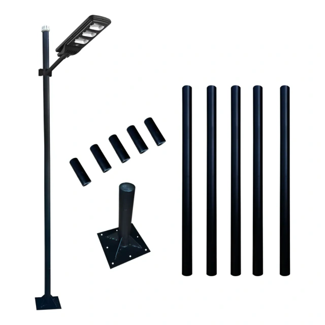Poste De Aco 5 Metros Publica Extensivel A 12m 5 Pcs De 85cm