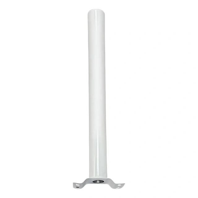 Suporte De Aco 46cm Branco Para Luminaria Publica Solar Led